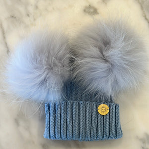 Kids Double Pom Beanie